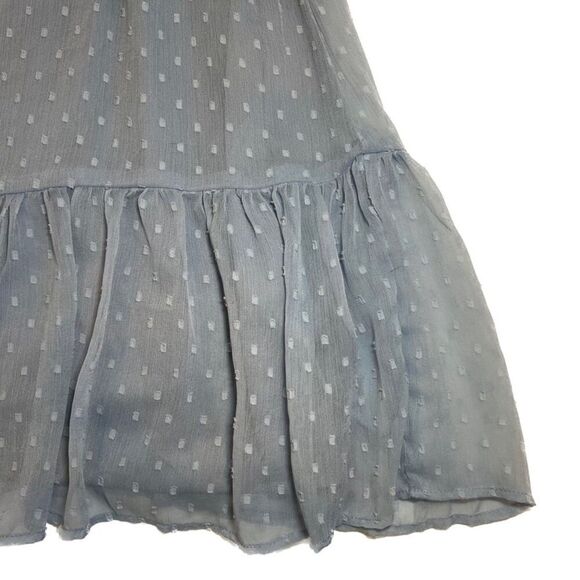 H&M Divided Pigeon Blue Flounced Dress - Size 6 - Picture 8 of 12